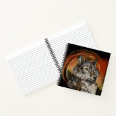 Golden Gaze Wolf Notizblock (Innenseite)