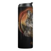 Golden Gaze Wolf Thermosbecher (Nach links gedreht)