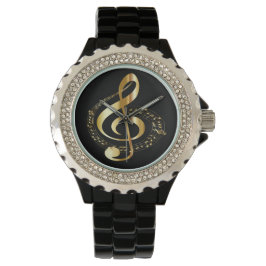 Golden Gclef Ladys Kristall Watch Armbanduhr