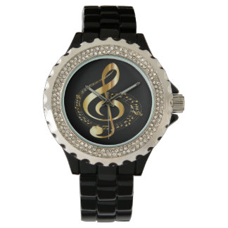 Golden Gclef Ladys Kristall Watch Armbanduhr
