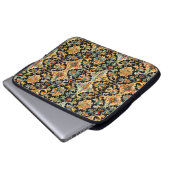 Golden Geblüht auf schwarz Laptopschutzhülle (Vorne Knopf)