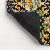 Golden Geblüht auf schwarz Mousepad (Ecke)
