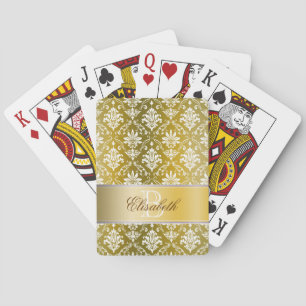 Golden/Gelb-Damast Spielkarten