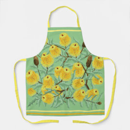 Golden gelbe Banksia blühen All-Over-Print-Schürze Schürze