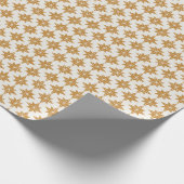 Golden gelbe geometrische Sterne Minimal Weihnacht Geschenkpapier (Ecke)