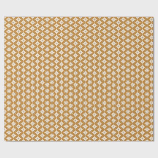 Golden gelbe geometrische Sterne Minimaler Weihnac Geschenkpapier (Flach)