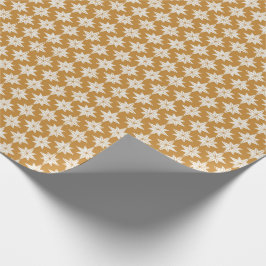 Golden gelbe geometrische Sterne Minimaler Weihnac Geschenkpapier