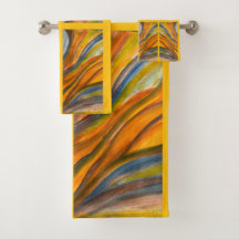 Golden gelbe Wüste Inspirationen Badehandtuch Set