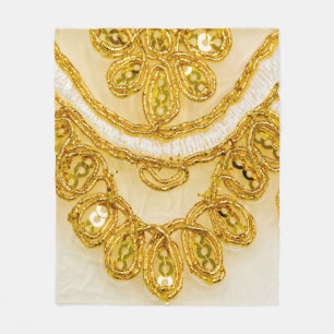 Golden gelber Spitzenstreifen. Hintergrundtextur,  Fleecedecke