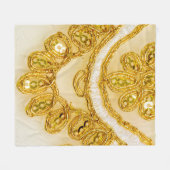 Golden gelber Spitzenstreifen. Hintergrundtextur, Fleecedecke (Vorderseite (Horizontal))