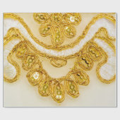 Golden gelber Spitzenstreifen. Hintergrundtextur,  Geschenkpapier (Flach)