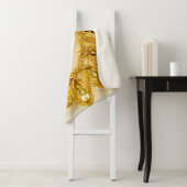 Golden gelber Spitzenstreifen. Hintergrundtextur, Sherpadecke (Beispiel)