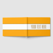 Golden gelbes weißes Schwarz macht Spaß am Text Gästebuch (Voll)