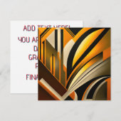 Golden Geometric Abstrakt Art Einladung (Vorne/Hinten)