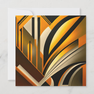Golden Geometric Abstrakt Art Einladung