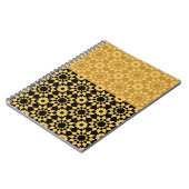 Golden Geometric Arabesque Notebook Notizblock (Linke Seite)