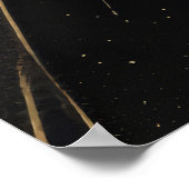 Golden Geometric Aurora Poster (Ecke)