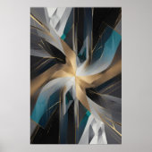 Golden Geometric Aurora Poster (Vorne)
