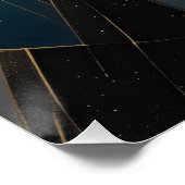 Golden Geometric Aurora Poster (Ecke)