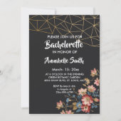Golden Geometric Bachelor Einladung (Vorderseite)