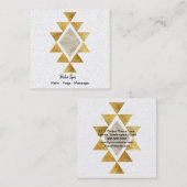 Golden Geometric Boho Quadratische Visitenkarte (Vorne/Hinten)