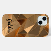 Golden Geometric Design iPhone Case - Elegantes Go (Rückseite (Horizontal))