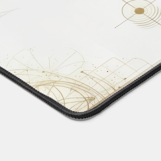 Golden Geometric Desk Mat Schreibtischunterlage (Ecke)