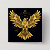 Golden Geometric Eagle Button (Vorderseite)