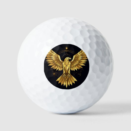 Golden Geometric Eagle Golfball (Vorderseite)