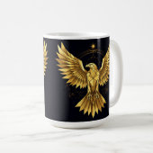 Golden Geometric Eagle Kaffeetasse (VorderseiteRechts)