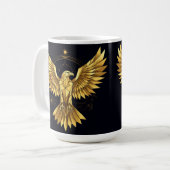 Golden Geometric Eagle Kaffeetasse (Vorderseite Links)