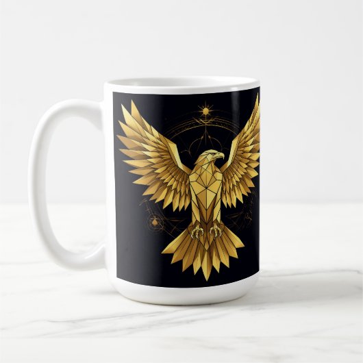 Golden Geometric Eagle Kaffeetasse (Links)
