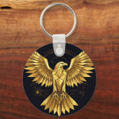 Golden Geometric Eagle Schlüsselanhänger (Rückseite)