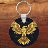 Golden Geometric Eagle Schlüsselanhänger (Vorderseite)
