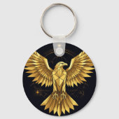 Golden Geometric Eagle Schlüsselanhänger (Rückseite)