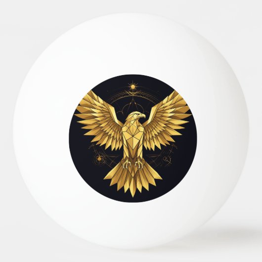 Golden Geometric Eagle Tischtennisball (Vorderseite)