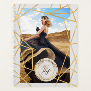 Golden Geometric Girl Fashion Modern Elegant #3 Planer