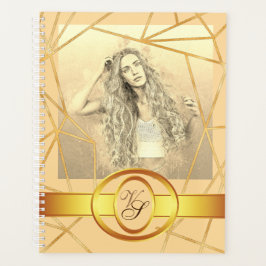 Golden Geometric Girl Fashion Modern Elegant #7 Planer
