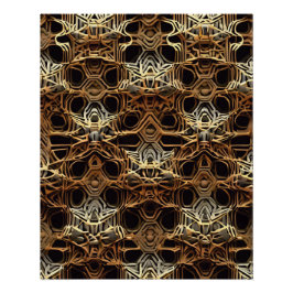 Golden Geometric Labryrinth Poster