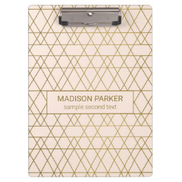 Golden Geometric Lines Klemmbrett