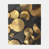 Golden Geometric Luxury Abstrakt Fleecedecke (Vorderseite)