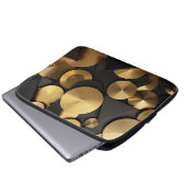 Golden Geometric Luxury Abstrakt Laptopschutzhülle (Vorne Knopf)