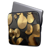Golden Geometric Luxury Abstrakt Laptopschutzhülle (Vorderseite Links)