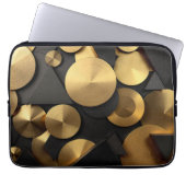 Golden Geometric Luxury Abstrakt Laptopschutzhülle (Vorderseite)