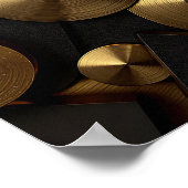 Golden Geometric Luxury Abstrakt Poster (Ecke)