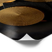 Golden Geometric Luxury Abstrakt Poster (Ecke)