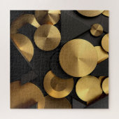 Golden Geometric Luxury Abstrakt Puzzle (Horizontal)