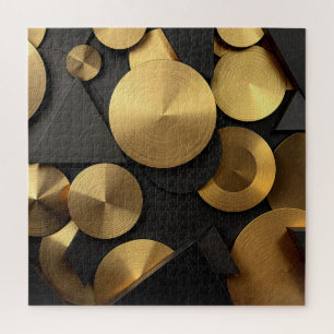 Golden Geometric Luxury Abstrakt Puzzle