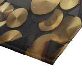 Golden Geometric Luxury Abstrakt Schneidebrett (Ecke)