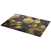 Golden Geometric Luxury Abstrakt Schneidebrett (Ecke)